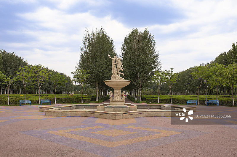 宁夏银川花博园夏日风景图片素材