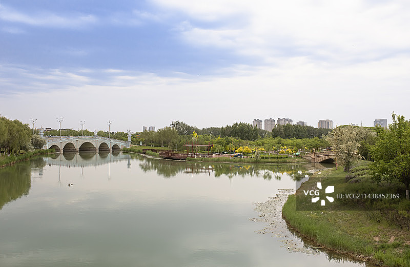 宁夏银川花博园夏日风景图片素材