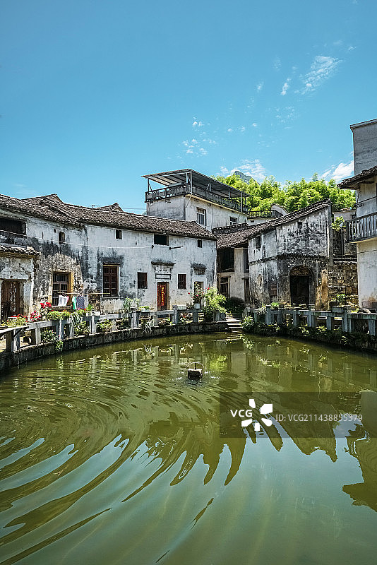 安徽绩溪县，坎头古村落图片素材