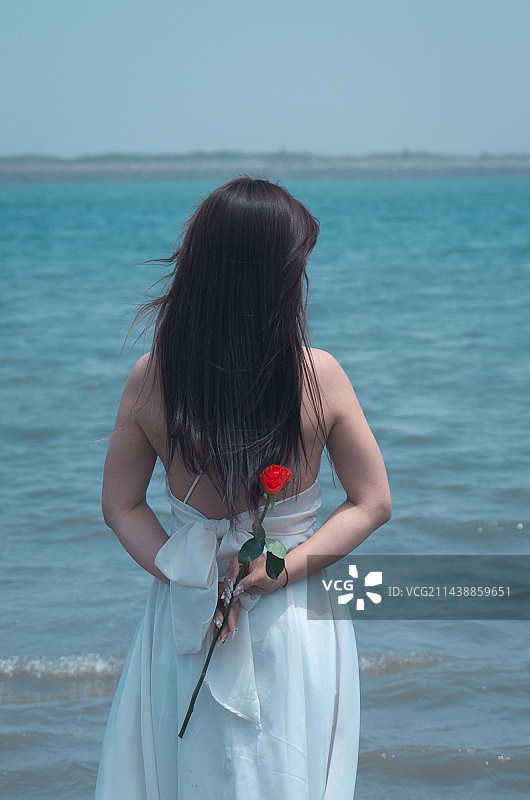 海边倩影图片素材