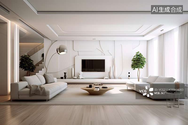【AI数字艺术】室内样板房家居设计图片素材