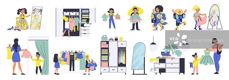 儿童装扮套装图片素材