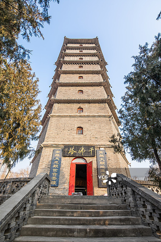 河北省保定市龙潭寺千佛塔图片素材