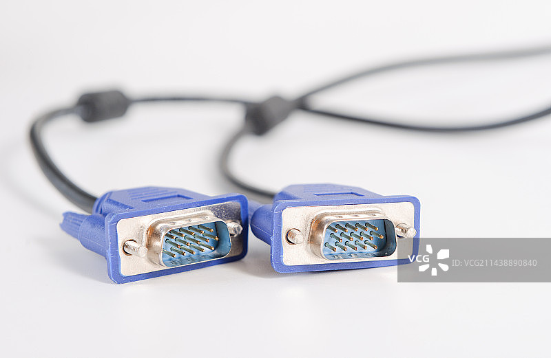 高清显视器VGA线图片素材