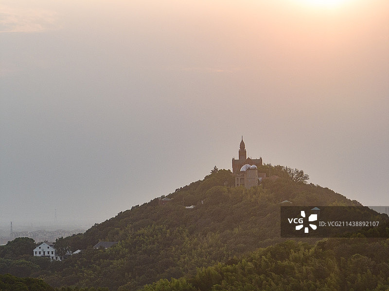 航拍上海佘山国家森林公园图片素材