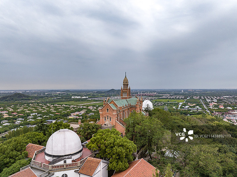航拍上海佘山国家森林公园图片素材