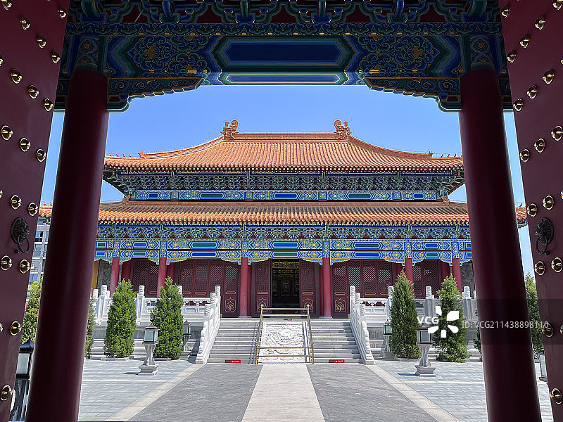 安徽省滁州市凤阳县历代帝王庙-大殿图片素材