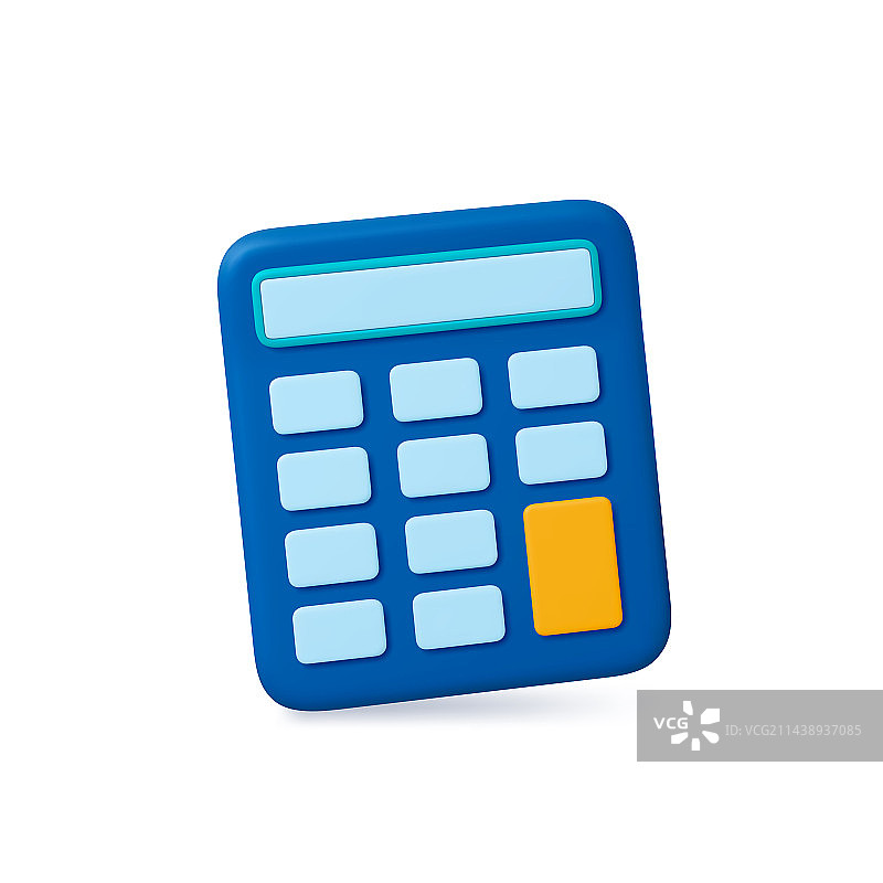 计算器3D金融银行图标图片素材