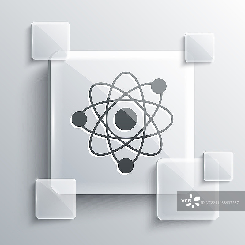 灰色原子图标，灰色背景图片素材