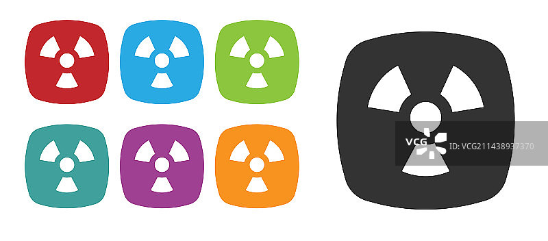 白色背景上的黑色放射性图标图片素材