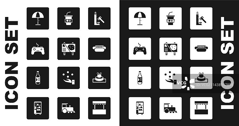 带锤游乐园的强度测试机合集图片素材