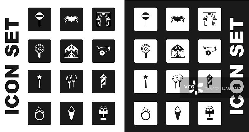 马戏团拉开帷幕帐篷棒棒糖大炮图片素材