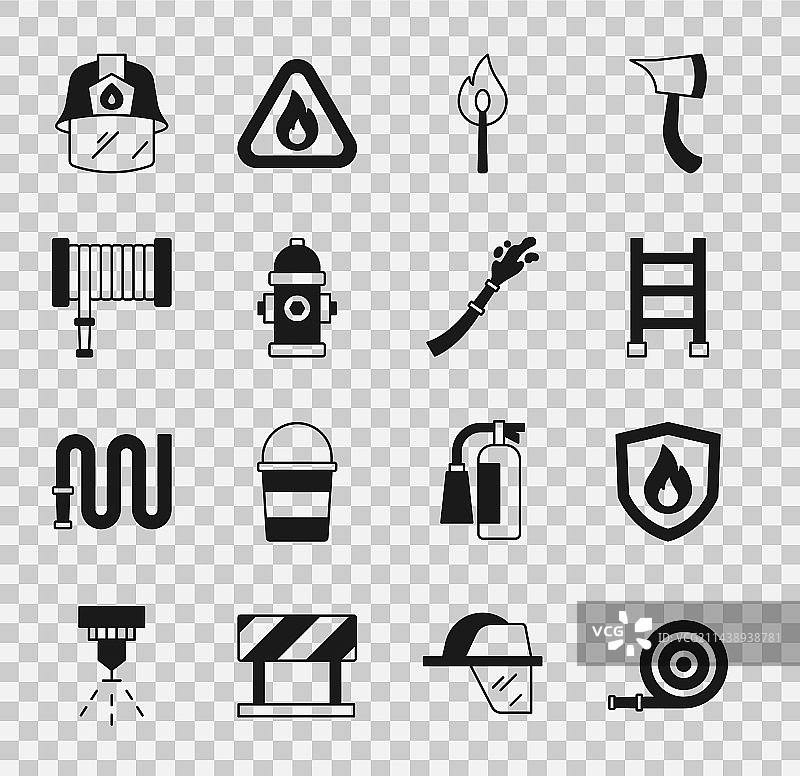 消防水带卷盘防护盾逃生图片素材