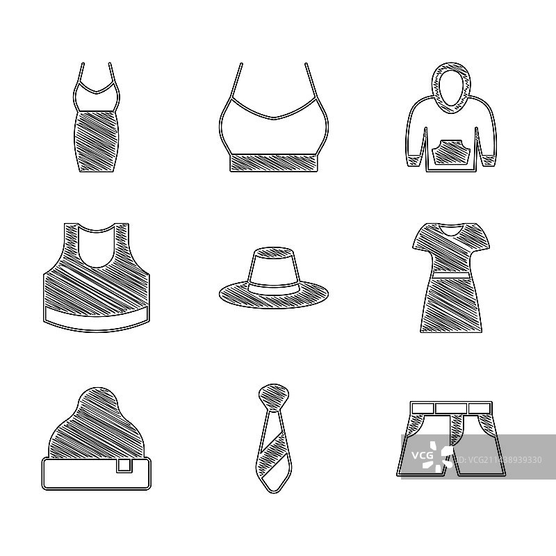 男人帽子领带短裤女人连衣裙图片素材