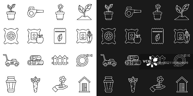 农舍花园软管或消防水带图片素材