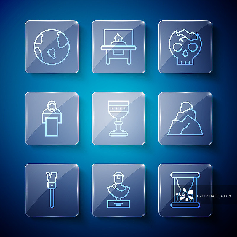 画笔古代雕塑半身像图标图片素材