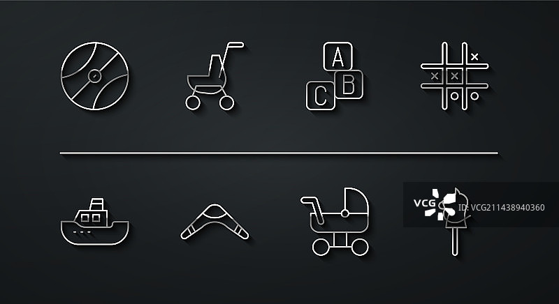 篮球玩具船井字游戏合集图片素材