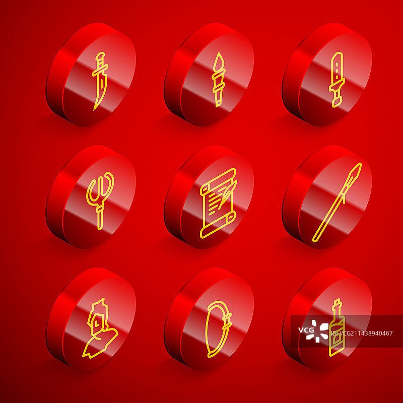 匕首、火炬、火焰、中世纪剑图片素材