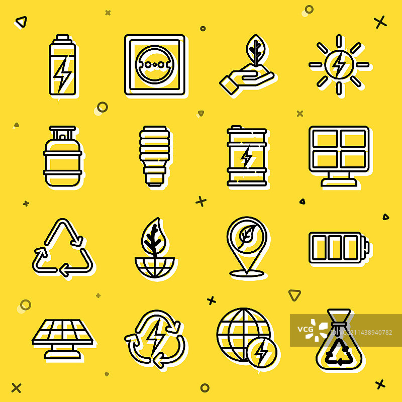 带可回收电池太阳能垃圾袋系列图片素材