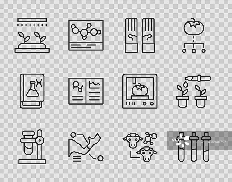 试管烧瓶与试剂瓶组合图片素材