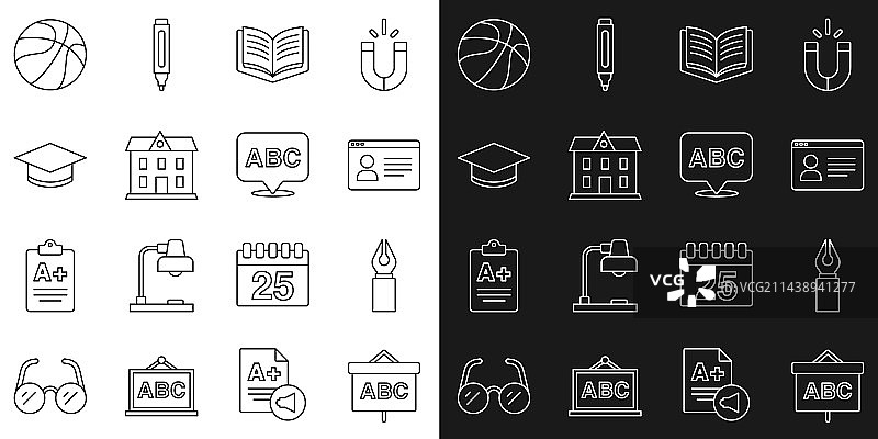 黑板、钢笔尖在线组合图片素材