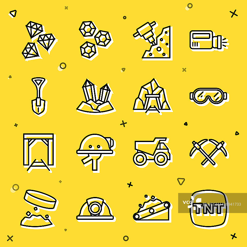 炸药、镐和安全眼镜图片素材