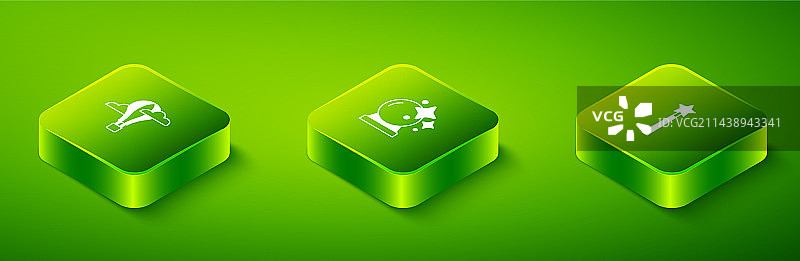 2.5D魔术球魔杖热气球立体场景图片素材