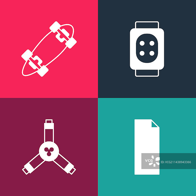 波普艺术滑板砂纸滑板套装图片素材