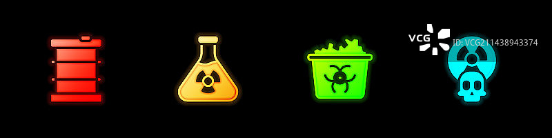 桶装放射性废物试管图片素材