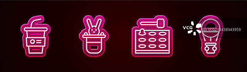 线条纸、带水的玻璃杯、魔术师帽子图片素材