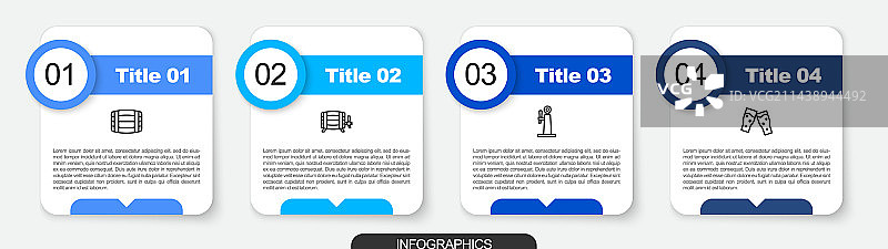 木制啤酒桶龙头啤酒杯线条图标图片素材