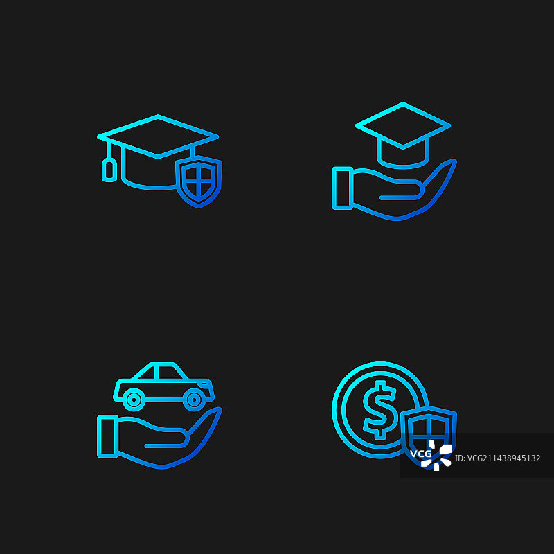 线条图案：汽车保险图片素材