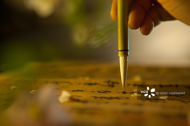 中国传统文化静物毛笔图片素材