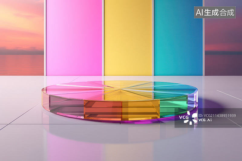 【AI数字艺术】水中的圆形造型图片素材