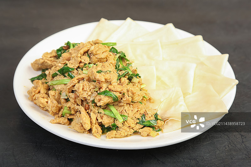 中餐美食-大酱炒鸡蛋图片素材