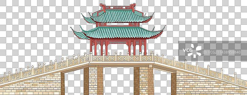 苏州园林古桥 古建筑元素图片素材