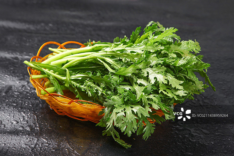 美味涮菜-茼蒿图片素材