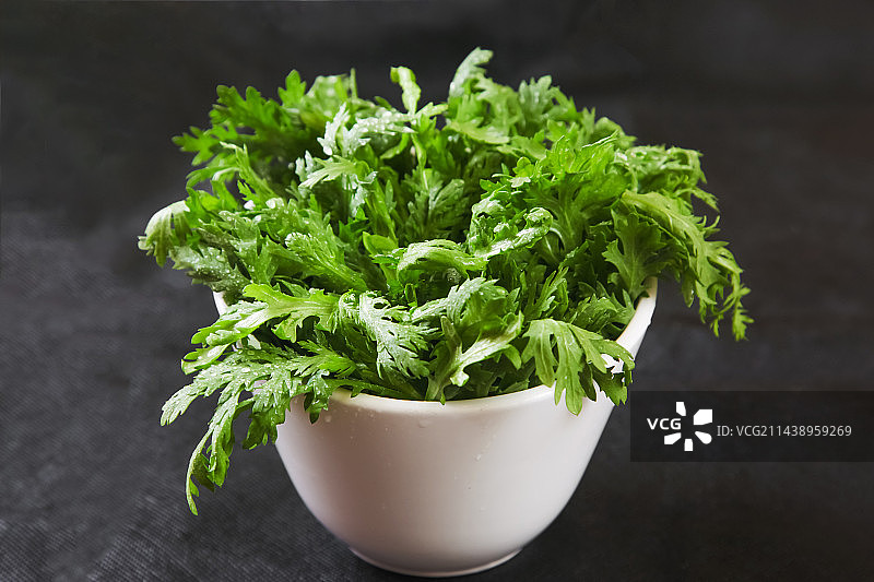 美味涮菜-茼蒿图片素材