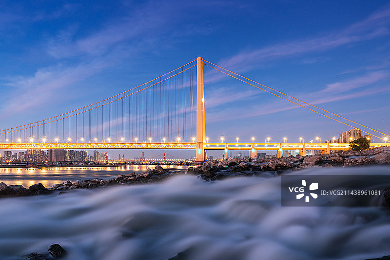 杨泗港长江大桥江滩图片素材