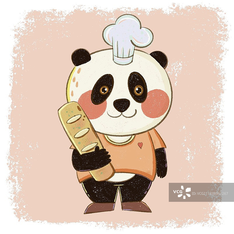 成都熊猫面包师图片素材