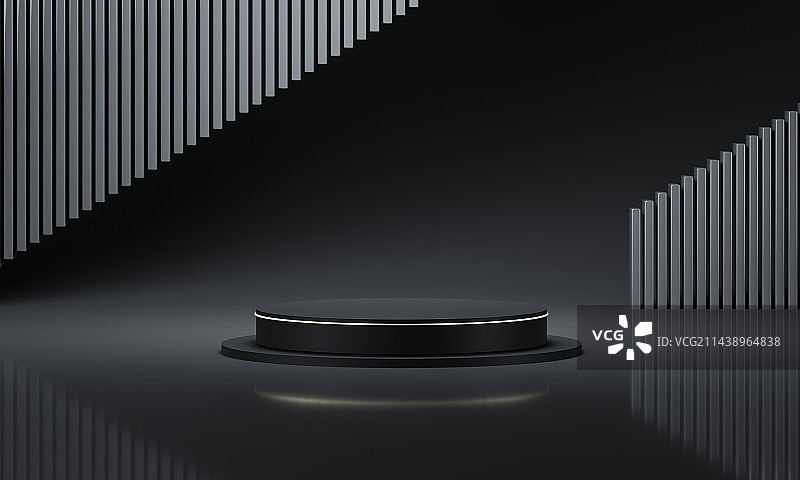 深色三维产品展台背景图片素材