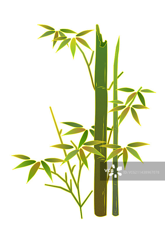 矢量国潮竹子竹林新中式图片素材