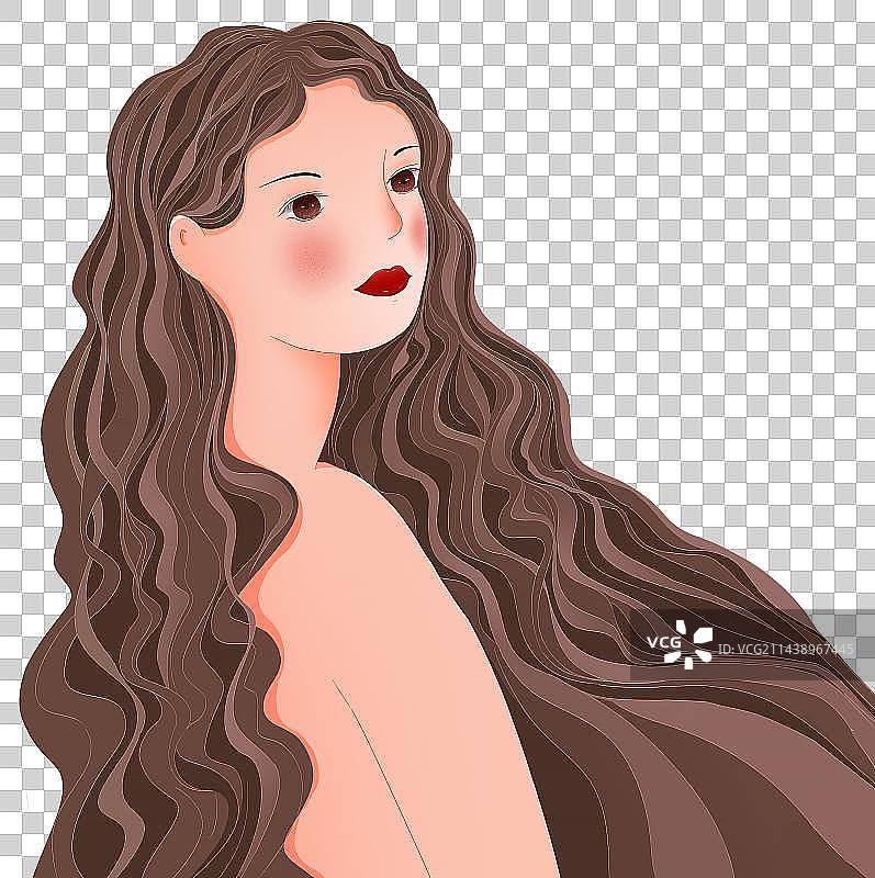 长发女孩图片素材