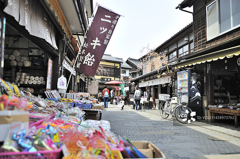 日本埼玉县川越市元町菓子屋横丁图片素材