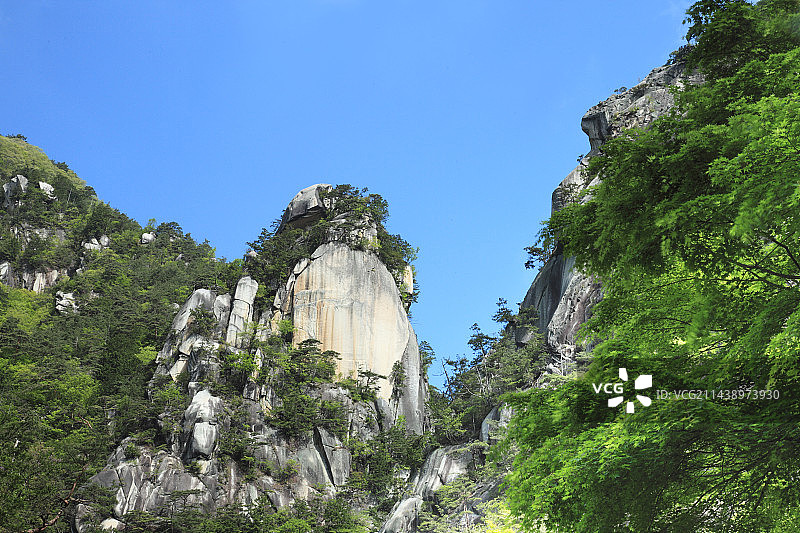 山梨县甲府市升仙峡峰顶图片素材