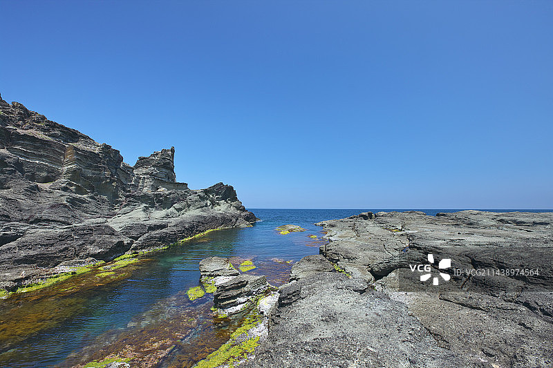 青森县深浦町千叠敷海岸图片素材