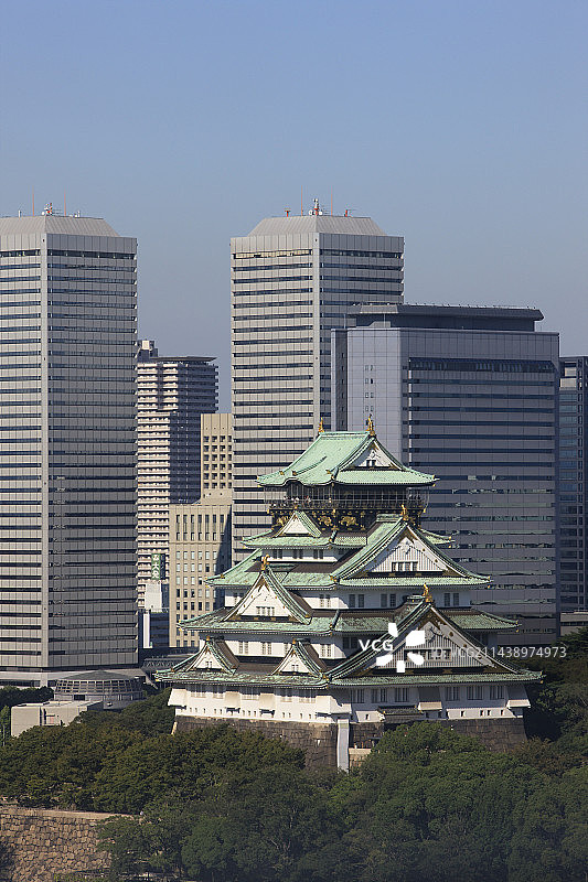 大阪城天守阁，大阪府，大阪图片素材