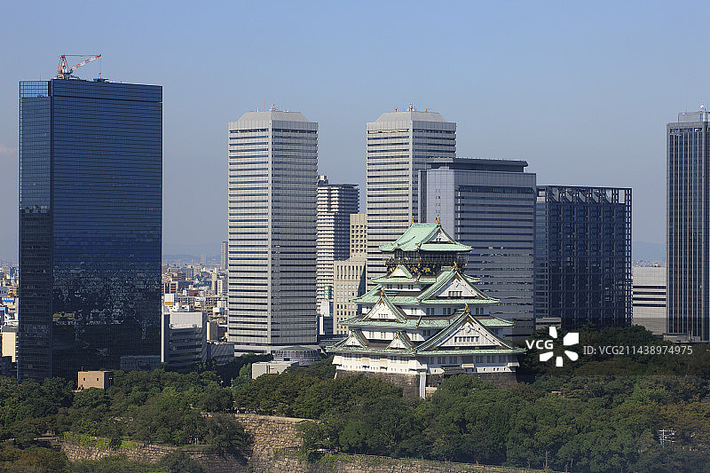 大阪城天守阁，大阪府，大阪图片素材