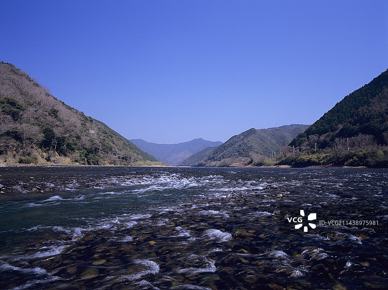 四万十川，四万十，高知市，高知县图片素材