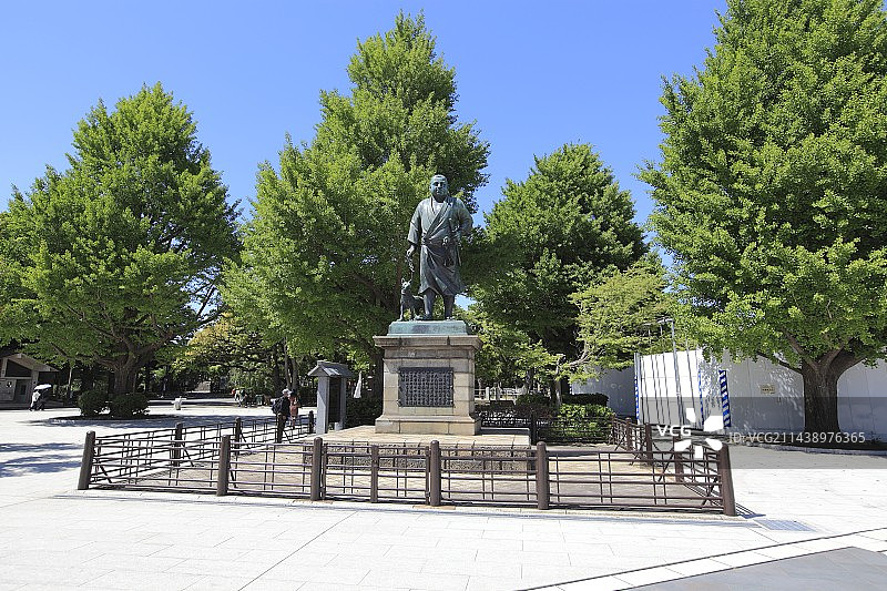 东京台东区西乡隆盛雕像图片素材